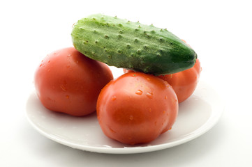 Tomatoes and cucumber