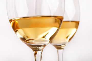 Glasses of white wine