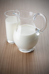 Obraz na płótnie Canvas milk in pitcher
