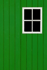 green panel background with copy space windows