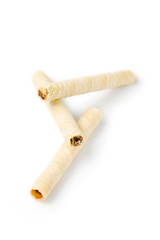 Wafers isolated on the white background