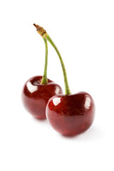 Cherry isolated on the white background