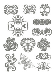 Set of 13  decorative elements for designers.