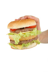 manger un hamburger