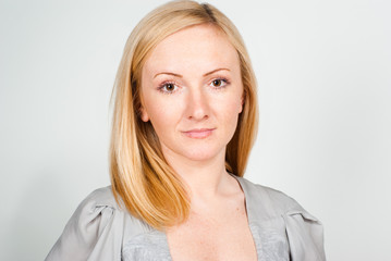 Obraz premium Beautiful blondie with freckles