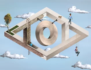 Unmögliche geometrische Architektur © Paul Fleet