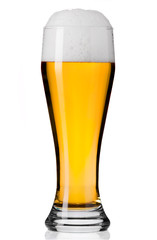 Beer glass isolated on white background