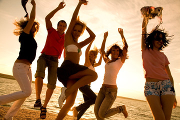 party on beach