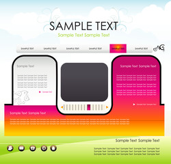 website template design vector