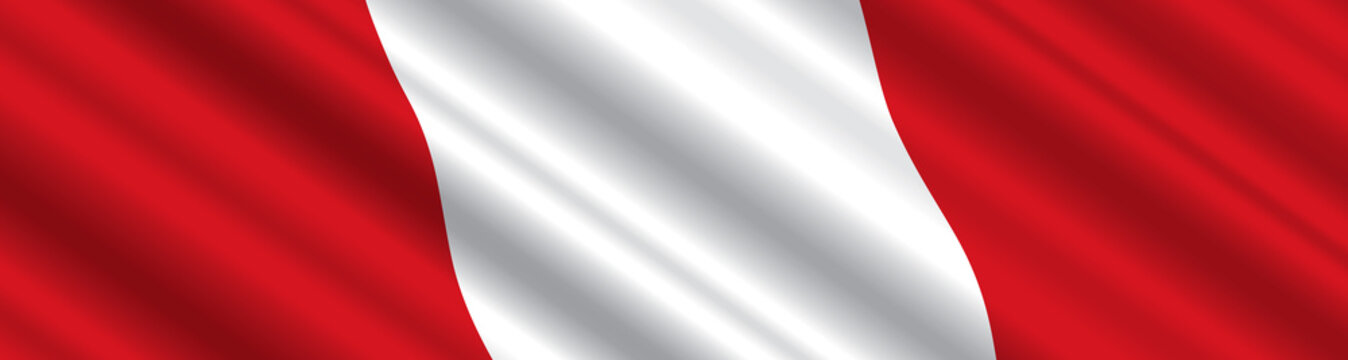 Peruvian Flag in the Wind