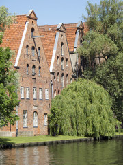 Salzspeicher an der Obertrave in Lübeck, Schleswig-Holstein,Deu