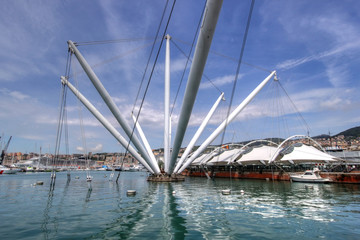 The Bigo in Port of Genoa, Italy