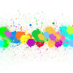 Splash of water colors on a white background