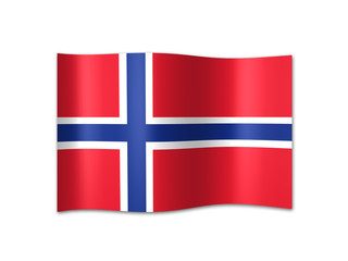 Obraz premium Norwegen Fahne
