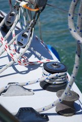 Voilier, corde, noeud