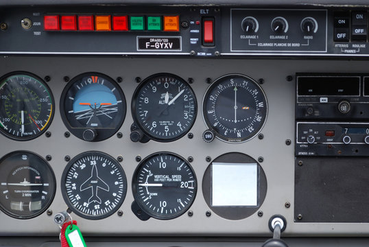 Instruments de bord, cockpit, avion