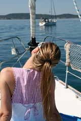 girl sailing