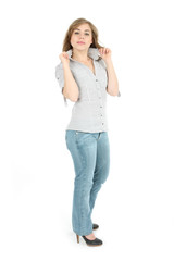 Fototapeta premium young confident woman posing