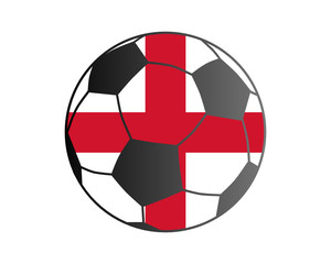 Fototapeta premium Fahne von England und Fußball
