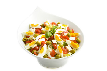 Tasty salat with egg
