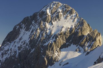 Snowy peak in Pyrenees