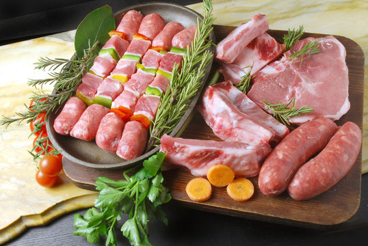 carne mista di suino per grigliata