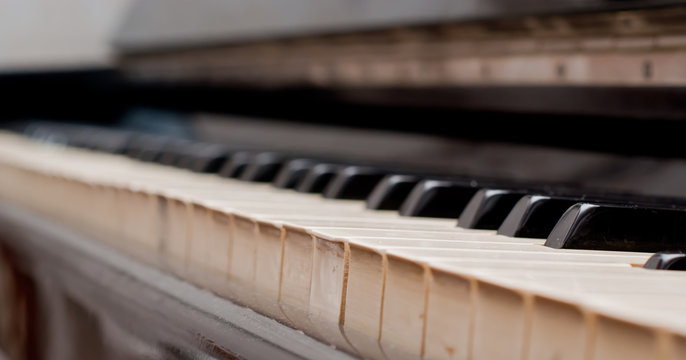 keys of an old piano