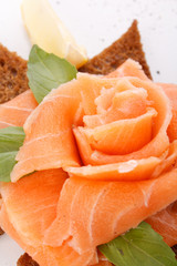 flower from smoked salmon