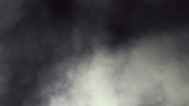 Dark swirling smoky clouds looping animation