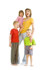 Mother with three children