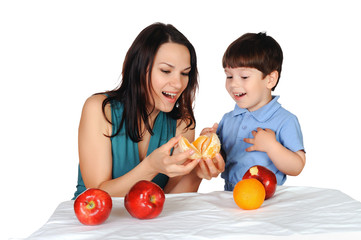 Mom and her son
