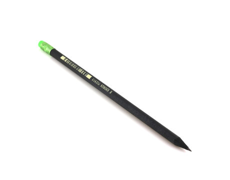 Black pencil with eraser.