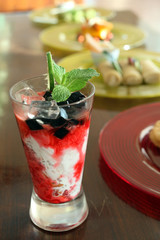 cold mixed beverage with ice