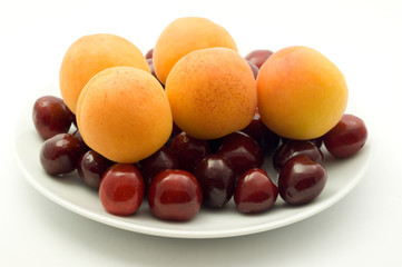 Apricots and cherries