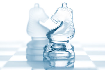 Chess knights. The concept of confrontation © Sergey Peterman