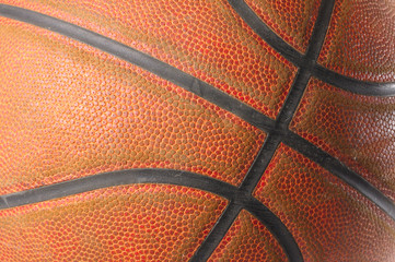 closeup of a basketball ball