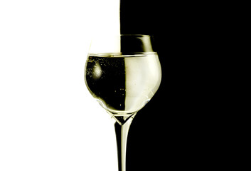 Two glasses with water