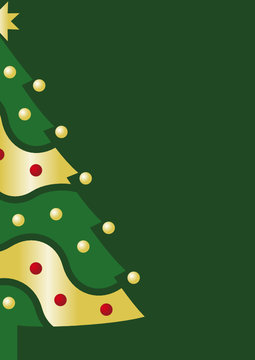 tarjeta de navidad verde 2