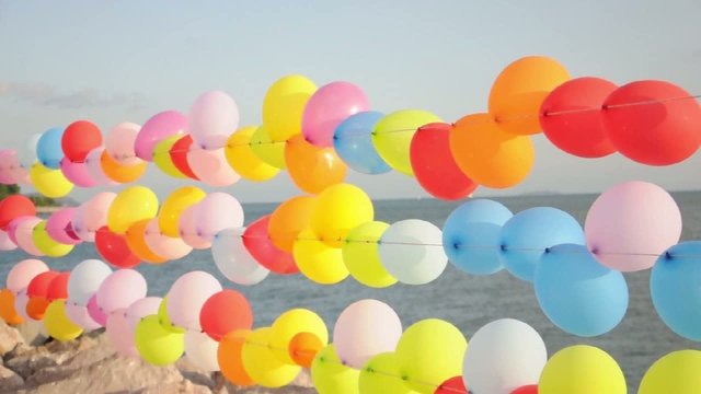 balloon in the seaside