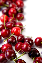 Obraz na płótnie Canvas Fresh red cherries.