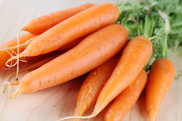 Fresh organic carrots