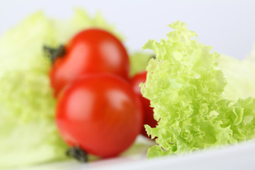 Lettuce and tomatoes