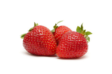 Strawberries isolated over white background