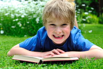 boy is reading