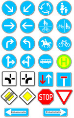 Gebotsschilder im Straßenverkehr
