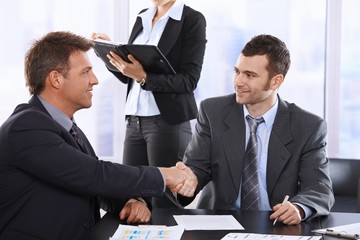 Businessmen shaking hands