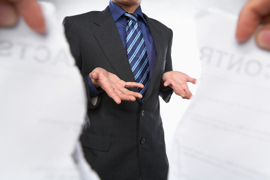 Resignedly when contract cancelled