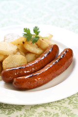 Sausages and Fried Potatoes