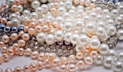 pearls, glass and plastic jewelry