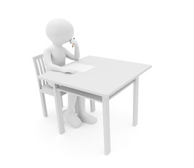 Fototapeta premium person is thinking what to write